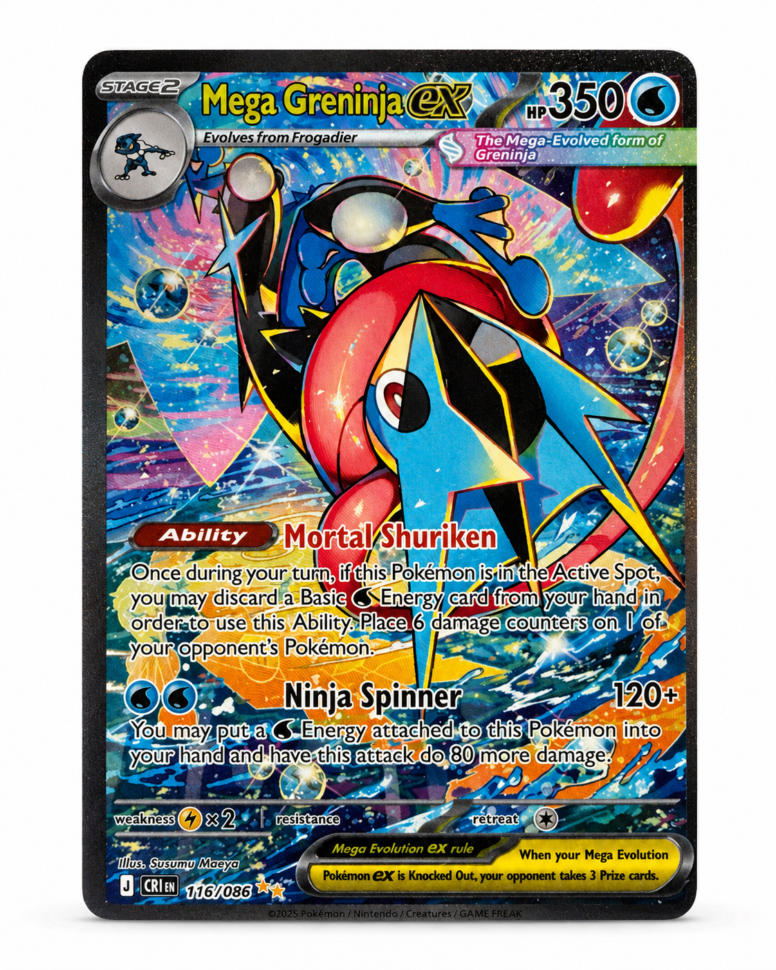 Mega Greninja ex 116/086 Me04: Chaos Rising Holo