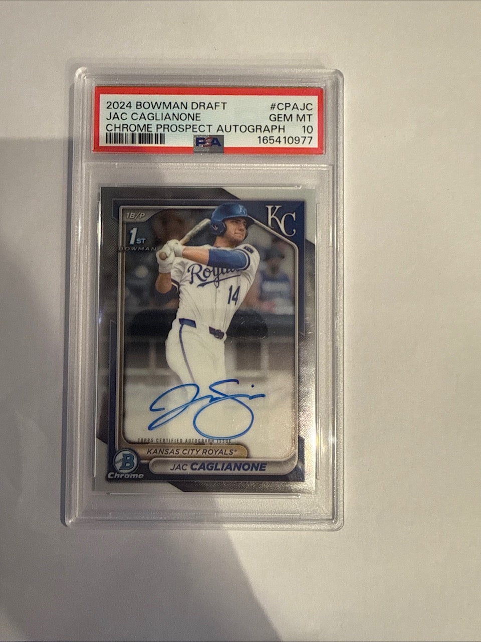 2024 Bowman Draft - Chrome Prospect Autographs Jac Caglianone #CPA-JC (AU, RC)