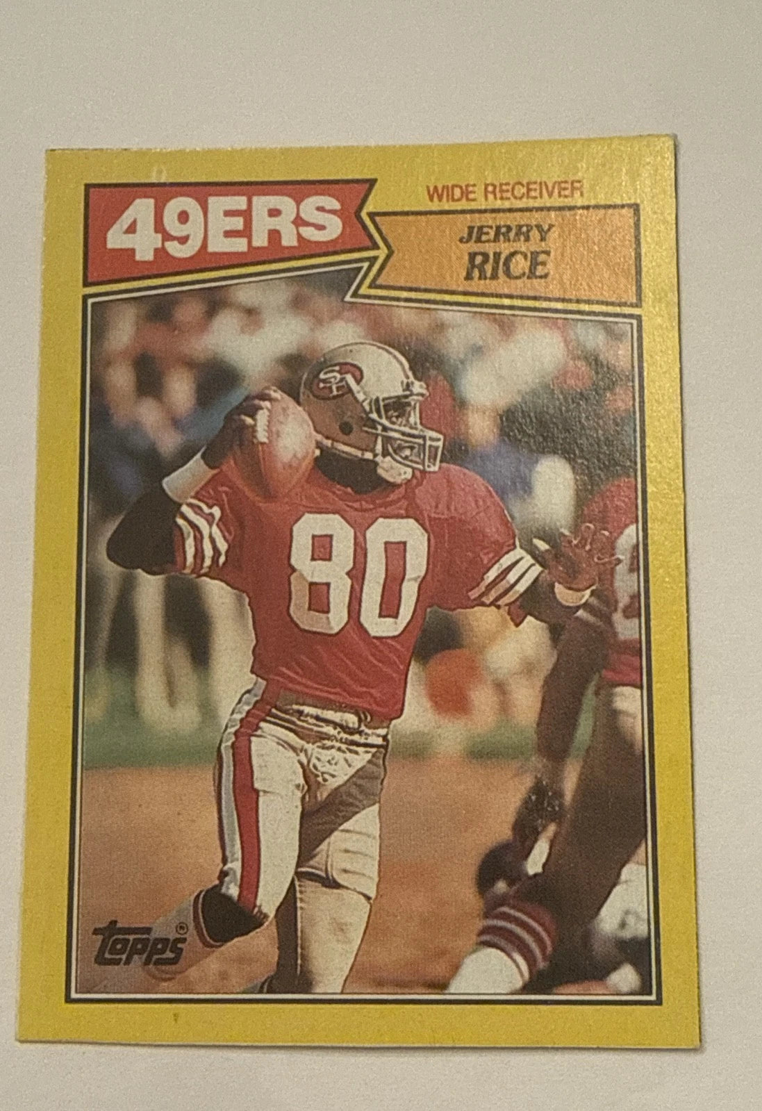 1987 Topps - Box Bottoms Jerry Rice #K